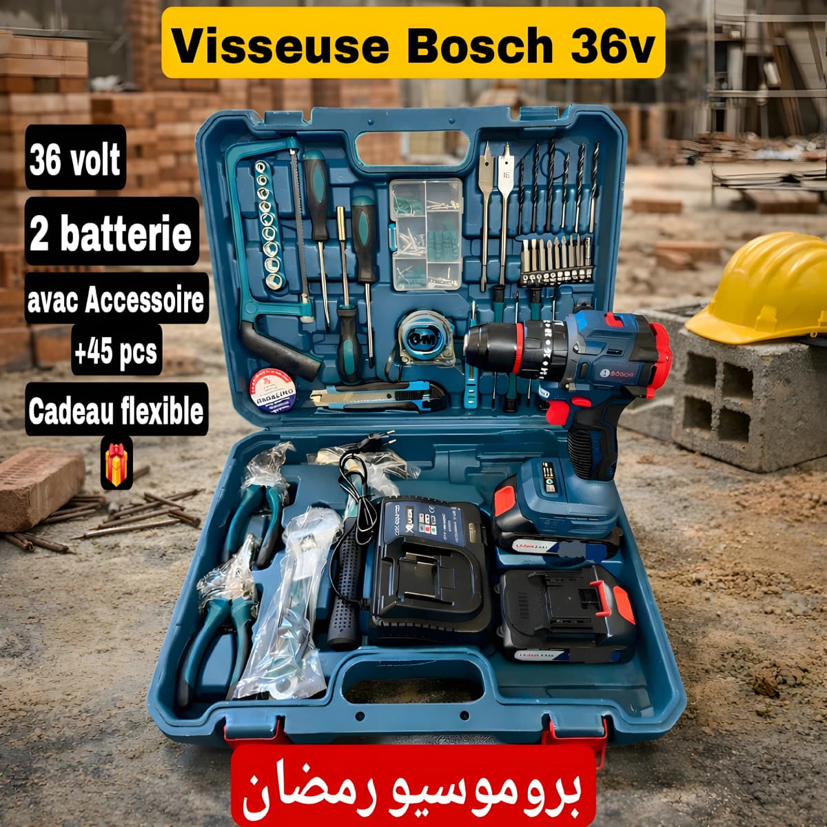 🚀🔥Valise visseuse perceuse Bosch 36v avec accessoires